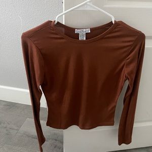 syrup brown long sleeve top